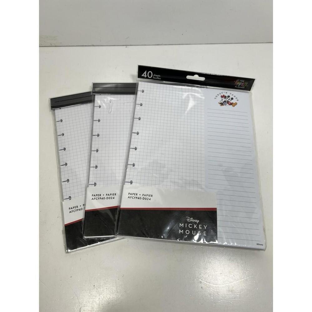 The Happy Planner Disney Mickey & Minnie Mouse Paper Today’s Tasks Lot Of 3 - Picture 4 of 6